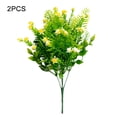 thumbnail image 1 of Flor artificial de 5 ramas, ramo de simulación de hierba, centro de mesa para el hogar, flor falsa de plástico, amarillo Jumpingount HA8137-03B, 1 of 6