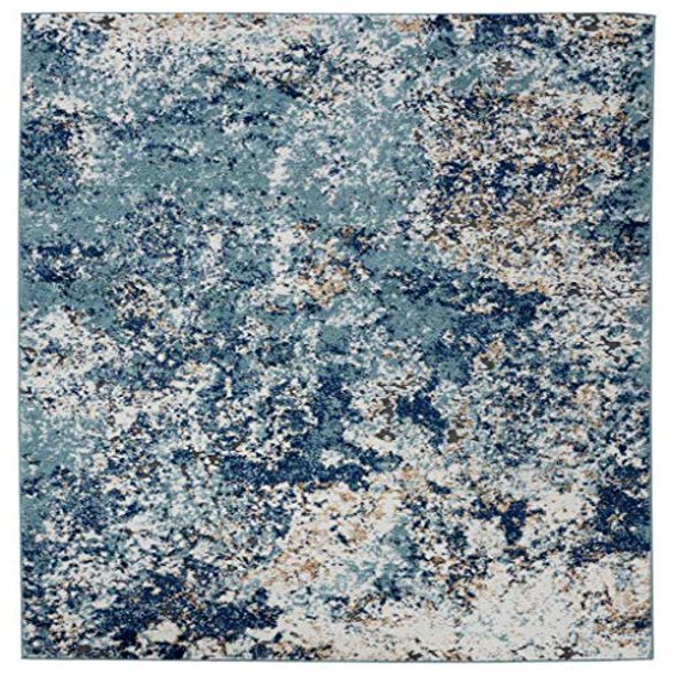 Persian Rugs 6490 Blue 6 x 9 Abstract Modern Area Rug