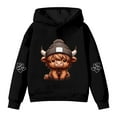thumbnail image 3 of WAYUTE Girls Sweatshirt Cow Print Cute Hooded Sweatshirt for Boys Soft Pullover Kids Casual Hoodie with Pocket, 3 of 6