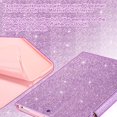 thumbnail image 2 of Case for New iPad 9.7" 2018 2017/ iPad Pro 9.7"/ iPad Air 2 1,Allytech Glitter [Auto Wake/Sleep] Sparkly Bling PU Leather Folio Flip Stand Universal Wallet Cover for Apple iPad 9.7-inch Tablet,Purple, 2 of 8
