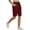 Wine, variant on Ynynloco Women's Casual Cargo Shorts with Pockets Elastic High Waist Drawstring Shorts for Women Hiking Short