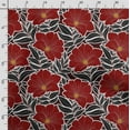 thumbnail image 3 of Soimoi Floral Print, Velvet Fabric Decor Sewing Fabric By The Yard- 54 Inch WideDecorative Fabric For Upholstery And Home Accents-Red, 3 of 5