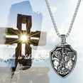 thumbnail image 4 of Avaner Saint Michael Necklace, Stainless Steel St Michael The Archangel Pendant Amulet for Men Women with Gift Packaging, 4 of 7