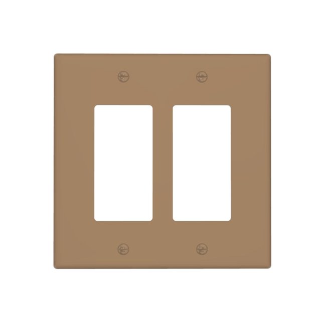 Cubierta decorativa para tomacorriente Oilbiexn de 2 módulos, color taupe cálido