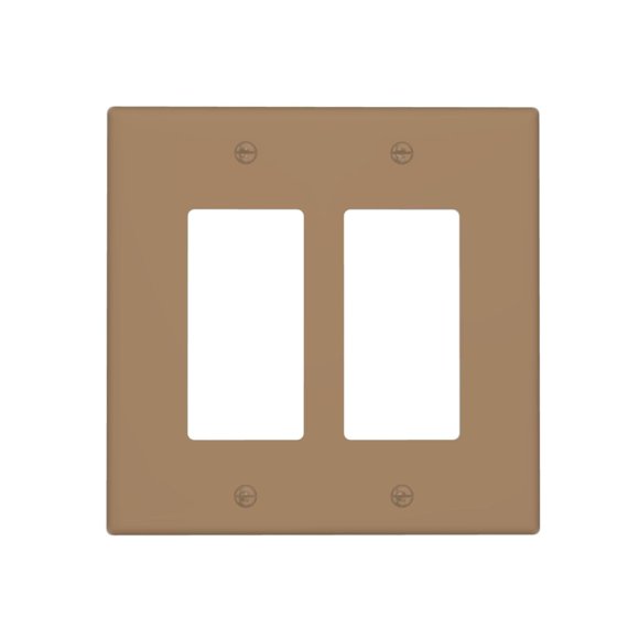 Cubierta decorativa para tomacorriente Oilbiexn de 2 módulos, color taupe cálido