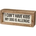 thumbnail image 2 of Primitives by Kathy Inset Box Sign Dog is Allergic, 2 of 2