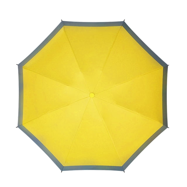 Kyusrd Summer Outdoor Patio Deals!Portable Windproof Compact Travel Umbrella LED Flashlight Handle Auto Umbrella With Reflective Tape Aluminum Alloy Umbrella
