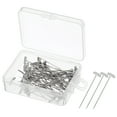 thumbnail image 1 of Unique Bargains T Pins, 2 Inch Straight T Pins for Home, Office, Silver, 50Pack, 1 of 6