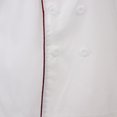 thumbnail image 3 of Destyer Rouge Hommes Femmes Chef Uniforme à Simple Poitrine Cuisinier Manteau Manches Courtes Style Durable A 1Set, 3 of 6