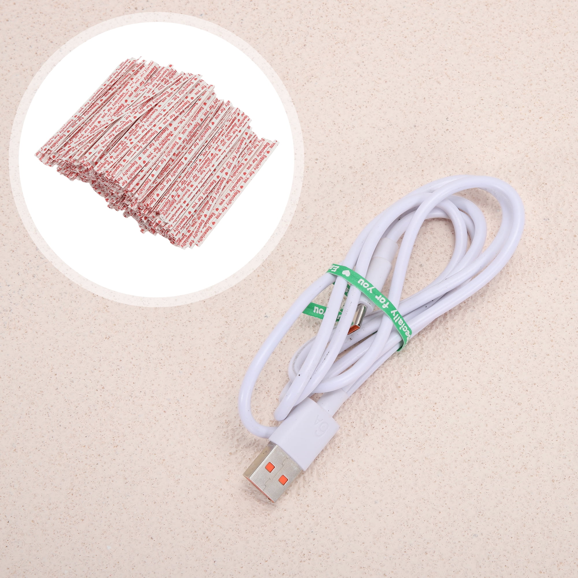 Unique Bargains Decorative Twist Ties for Gift Wrap and Crafts 700 Pcs White