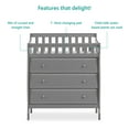 Dream on Me Marcus Changing Table and Dresser, Storm Gray