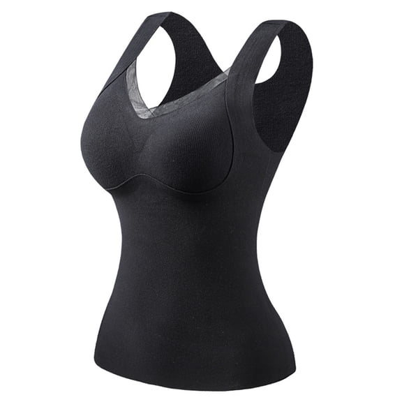 HongQid Shapewear Tank Tops for Women-Tummy&Waist Control Camisole Slimming Seamless V-Neck Body Shaper Vest