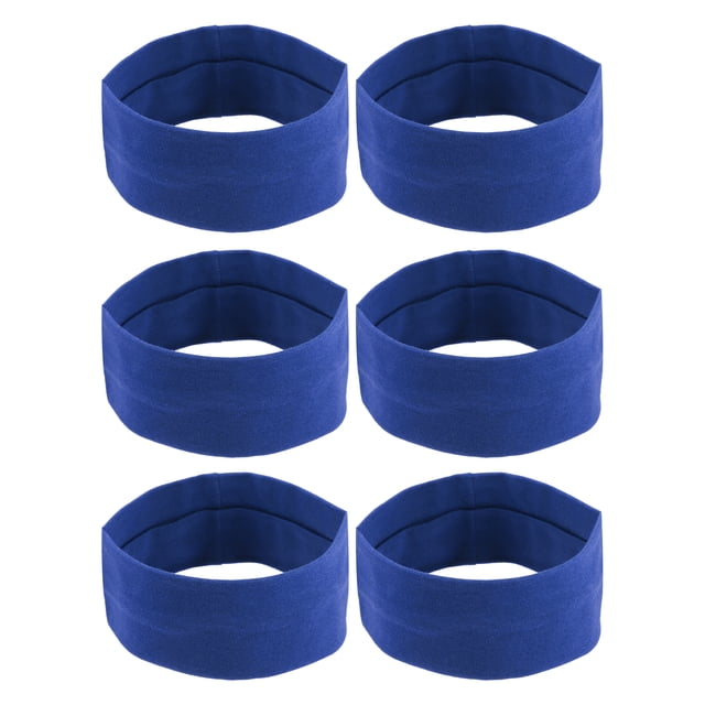 bandas para la cabeza, bandas para el sudor, banda para la cabeza elástica que absorbe la humedad, para deportes, algodón, azul oscuro