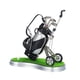 thumbnail image 3 of Mini bolígrafos de golf con soporte para bolsa de golf y carrito, 20 x 12 x 20 cm, juguete de escritorio de golf para el hogar Negro Plata, 3 of 9
