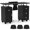 Black, variant on Costway Rolling Manicure Table Nail Desk with with 8 Lockable Wheels & Electric Dust Collector 3 Dust Bags Wrist Rest Black