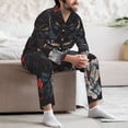 thumbnail image 7 of Lsque Midnight Butterfly Floral Dream Pattern Long Sleeve Pajama Set for Men - Soft 2-Piece Sleepwear and Loungewear Set with Pockets, Comfy Nightwear-XX-Large, 7 of 7