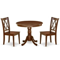 East West Furniture Dining Room Set Mahogany, ANCL3-MAH-W