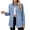 Blue, variant on Lovskoo Denim Shirt Women Summer Tops Button Down Collared Long Sleeve Solid Color Casual Denim Shirt with Pockets Denim Jacket Lapel Top Shirt Blue