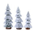 thumbnail image 6 of 4pcs Miniature Christmas Tree Snow Flocked Artificial Pine Tree with Wooden Base for Xmas Holiday Party Home Tabletop Decor, 6 of 6