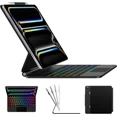 thumbnail image 1 of Magic Wireless Keyboard Case for iPad Pro 13 inch M4 2024, Magic Keyboard with 11 Colors Backlight, Pencil Holder,Multi-Touch Trackpad, Easy-Set Magnetic Stand, 1 of 7