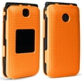 thumbnail image 2 of Case with Clip for Alcatel Go Flip V, Nakedcellphone Hard Cover and Belt Hip Holster Holder Combo for GoFlip, MyFlip 4G, QuickFlip, AT&T Cingular Flip-2 Flip Phone - Bright Orange, 2 of 10