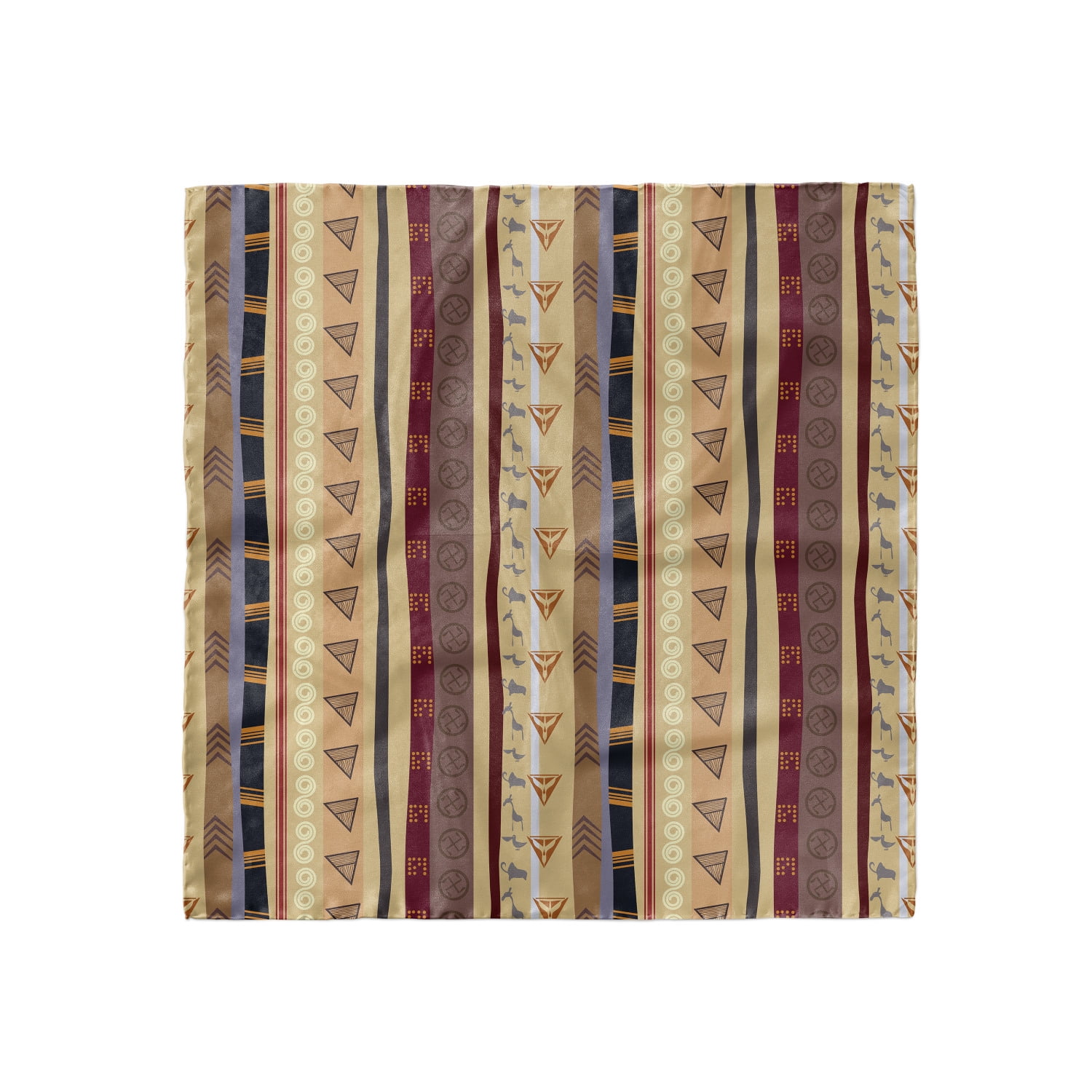 Spring Striped Flowers Hair Wrap Ambesonne Striped Head Scarf