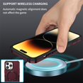 thumbnail image 3 of ELEHOLD Hybrid Rugged Case for iPhone 15 Pro Heavy Duty Full Protection Compatible with MagSafe Anti-Scratch Shockproof Slim Magnetic Case for iPhone 15 Pro,Winered, 3 of 10