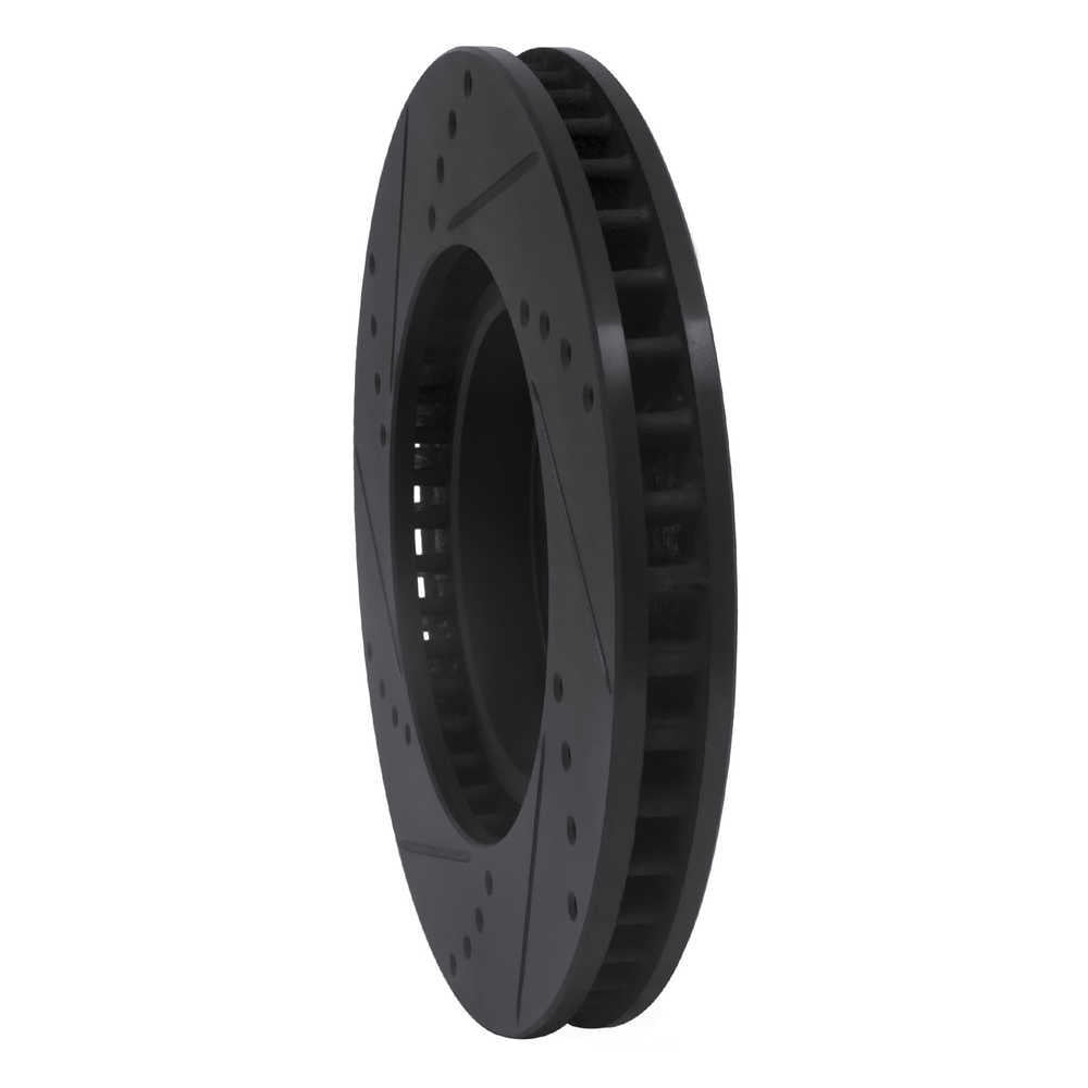 Dynamic Friction Company 633-76061R DFC Brake Rotor - Drilled And Slotted - Black