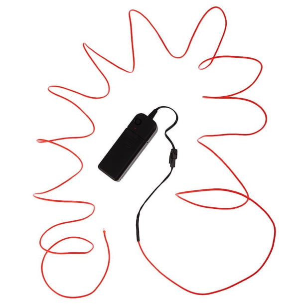Cuerda de alambre LED Yuyangstore Neon EL rojo
