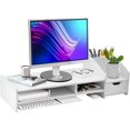 thumbnail image 1 of Soporte para Monitor, Soportes para Monitor de Computadora de 2 Niveles, Soporte para Monitor con Dos Organizadores de Almacenamiento, Compatible con Computadora Para La Oficina, La Escuela, 1 of 7