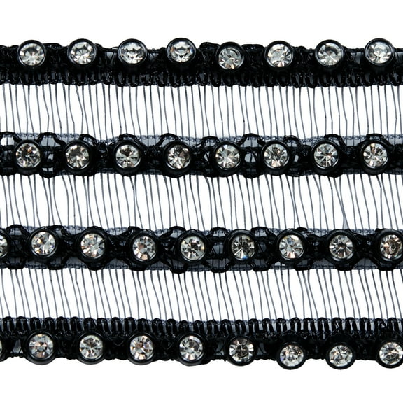 Expo Int'l 5 yards of Aliya 1-1/2" Wide 4 Row Rhinestone Trim