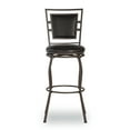 thumbnail image 4 of Linon Townsend 3-Piece Full Back Metal Bar & Counter Stool, 24"-30" Adjustable Seat Height, Dark Brown Finish with Faux Leather round seats, 4 of 20