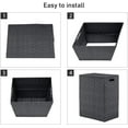 thumbnail image 6 of Handwoven Laundry Basket Hamper with Removable Liner Bag and Lid, Collapsible Clothes Hamper with Handle, Grey, 6 of 6