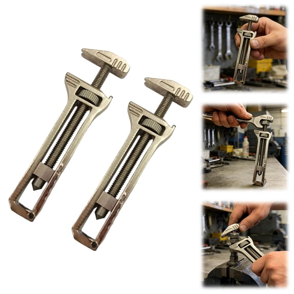 2PCS Compact Titanium Multitool, Portable Mini Multitool Wrench, Adjustable Wrench Alloy Tool with Bottle Opener, Nail Puller, And Caliper, For Home, Camping, And DIY Projects