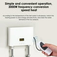thumbnail image 5 of Mini Electric Tankless Water Heater 3000W 110V Constant Temperature Instant Hot Water Heater with Remote Control Digital Display On Demand Hot Water Heater-White, 5 of 6
