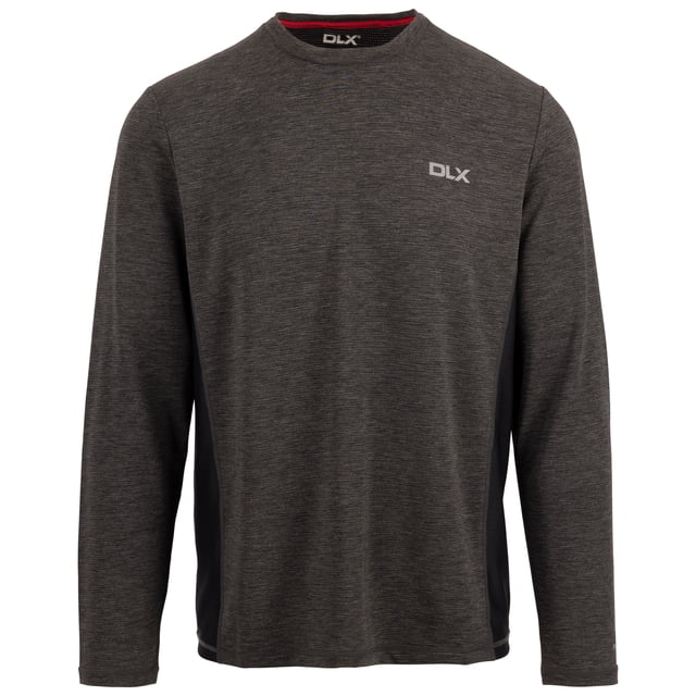 DLX Intrusion T-Shirt à Manches Longues pour Hommes Charlie - Col Rond, Manches Raglan, Panneaux Latéraux en Maille pour Ventilation, Tissu Respirant, Tricoté, Séchage Rapide