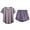 Purple, variant on Telankuip Womens Summer Workout Sets Summer 2 Piece Crewneck Short Sleeve T-Shirts and Loose Fit Shorts Yoga Running Fitness Outfits Breathable Quick Drying Training Activewear Purple XL