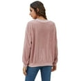 thumbnail image 2 of OUSITAID Femmes Occasionnels Sweat-Shirt à Manches Longues Col Rond Pull Mignon Décontracté S-2XL, 2 of 10