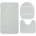 thumbnail image 6 of 3 Piece Home Sweet Home Bath Rug Sets Orange Yellow White Saying Quotes Housewarming Bath Mat Soft Non Slip Water Absorbent U-Shaped Contour Toilet Mat, Toilet Lid Cover, 6 of 6