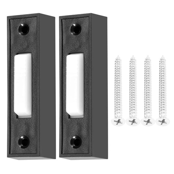 2Pcs Universal Garage Door Opener Switch 41A4166 Lighted Wall Mounted Push Button Black Finish with White Center