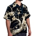 thumbnail image 2 of Tree Men's Short Sleeve Shirts with Spread Collar Tops, Casual Printed Poplin Shirt, Button Down Short Summer Beach Shirts - Unisex, 2 of 6
