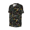 thumbnail image 2 of Balery Wasp and Florals Baseball Jersey for Men Casual Button Down Shirts Short Sleeve Active Team Sports Uniform-4X-Large, 2 of 9