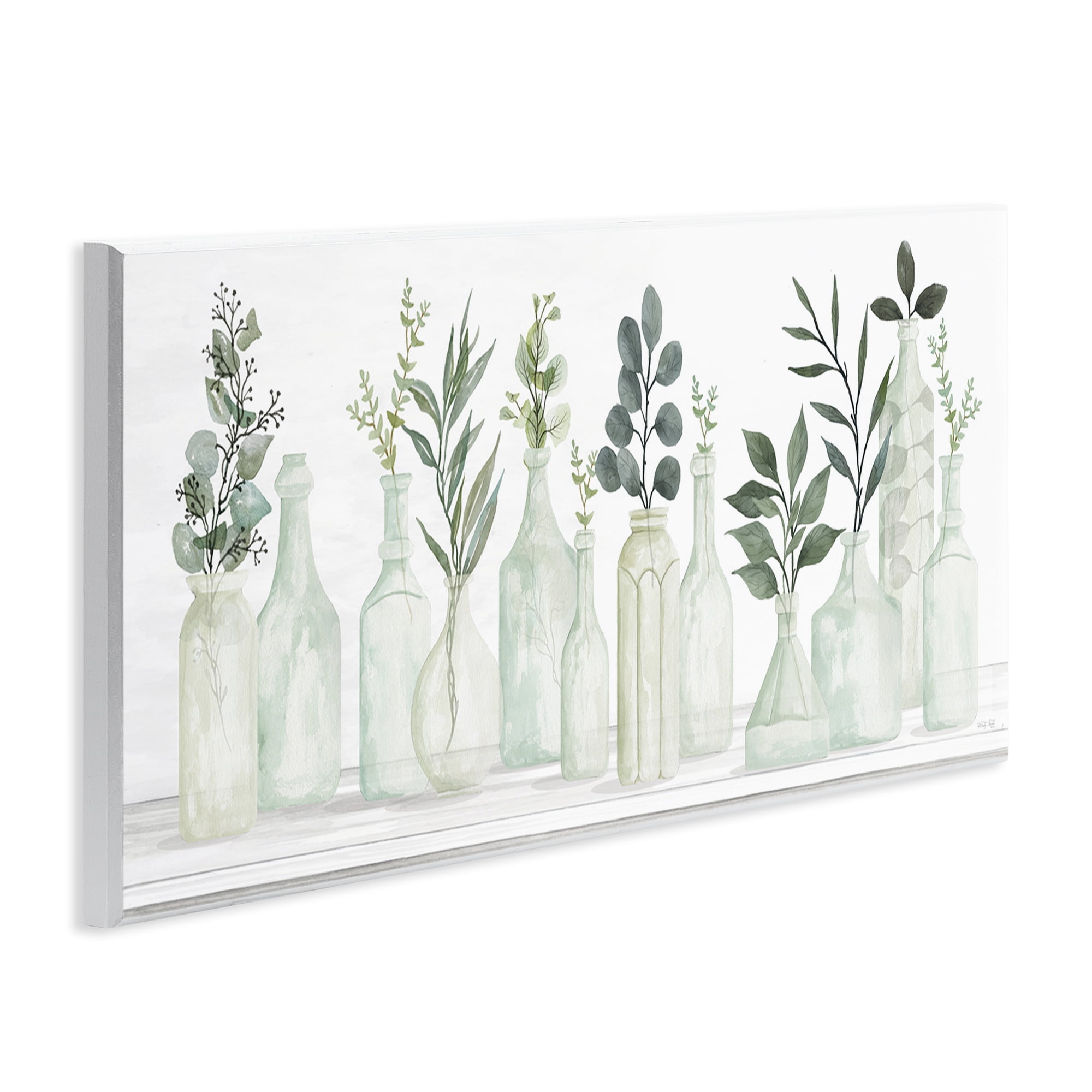 Stupell Industries Country Herb Jars Botanical & Floral Painting Unframed Art Print Wall Art, 17 x 7