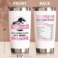 thumbnail image 3 of Christmas Gifts for Teacher from Students, 20 OZ Tumbler Gifts for Teacher Appreciation Best Teacher Gift, Teachersaurus Insulated Cup Unique Boxed Gifts for Teacher Birthday Thanksgiving, 3 of 6