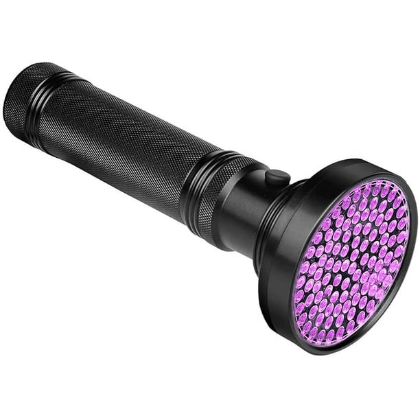 Lampe de Torche UV, Lampe UV Mis à Niveau 100 LED Lampe de Poche Noir  Lumière Lampe Ultraviolette YH 