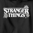 thumbnail image 2 of Netflix Boy's Stranger Things Christmas Snowflakes Logo Pull Over Hoodie Black Small, 2 of 4