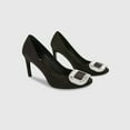 thumbnail image 3 of 2024 Escarpins en Satin Talons Fins pour Femmes Boucle Talons Strass Chaussures de Mariage Rouges Tête Ronde Chaussures de Travail Professionnelles FGS, 3 of 7