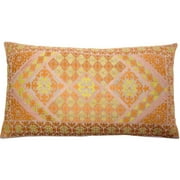 Coral Tile Embroidery Pillow Cover