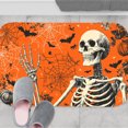 thumbnail image 3 of 1pc Halloween Skeleton Absorbent Non-Slip Bathroom Thickened Flannel Rug Decor,Soft,Quick Drying,Suitable For Indoor/outdoor Use,Bathrooms,Bedrooms,Kitchens,Terrace,Laundry Rooms,16"x24", 3 of 9