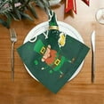 thumbnail image 2 of Dreamtimes St Patrick's Day Clover Cloth Napkins Set of 6, Oversized Washable Reusable Polyester Dinner Table Napkins for Family, Restaurant, Party Decor, 20 x 20 Inch, 2 of 7
